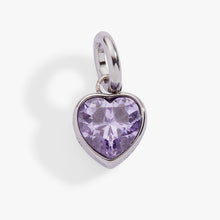 Load image into Gallery viewer, June 'Luck' Heart Birthstone Charm