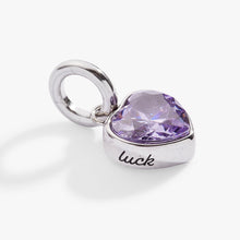 Load image into Gallery viewer, June 'Luck' Heart Birthstone Charm