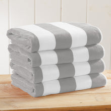 Load image into Gallery viewer, Cotton Velour Cabana Stripe Beach Towel - Novia Collection