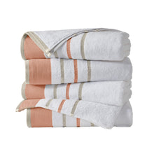 Load image into Gallery viewer, Decorative Cotton Stripe Bath Towel Set - Noelle Collection