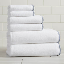 Load image into Gallery viewer, Cotton Border-Stitched 6-Piece Towel Set - Valery Collection
