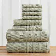 Load image into Gallery viewer, 100% Cotton Checkered Jacquard Bath Towel Set - Giuliana Collection