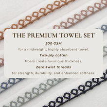 Load image into Gallery viewer, Cotton Border-Stitched 6-Piece Towel Set - Valery Collection