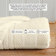 Load image into Gallery viewer, 100% Cotton Checkered Jacquard Bath Towel Set - Giuliana Collection