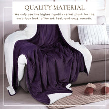 Load image into Gallery viewer, Velvet Plush Sherpa Bed Blanket - Sherpa Fleece Collection