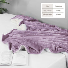 Load image into Gallery viewer, Velvet Plush Sherpa Bed Blanket - Sherpa Fleece Collection