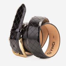 Load image into Gallery viewer, The Prestige Black Leather Belt