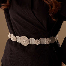 Load image into Gallery viewer, Elegant Silver Belt - Wedding Belt, Bridal Sash Belt, Jeweled  Belt