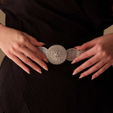 Load image into Gallery viewer, Elegant Silver Belt - Wedding Belt, Bridal Sash Belt, Jeweled  Belt