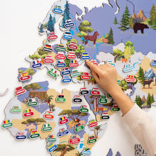 Load image into Gallery viewer, Animal World Map Indigo
