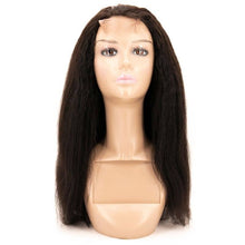 Load image into Gallery viewer, Kinky Straight 4x4 Transparent Lace 100% Human Hair Closure Wig