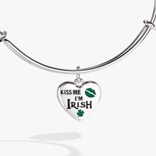 Load image into Gallery viewer, “Kiss Me I’m Irish” Charm Bangle