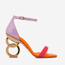 Load image into Gallery viewer, The Helix Heel Multicolor Leather Women Sandal