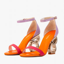 Load image into Gallery viewer, The Helix Heel Multicolor Leather Women Sandal