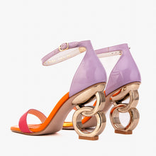 Load image into Gallery viewer, The Helix Heel Multicolor Leather Women Sandal