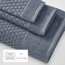 Load image into Gallery viewer, Cotton Diamond Waffle Weave Bath Towel Set - Grayson Collection