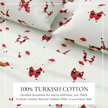 Load image into Gallery viewer, Turkish Cotton Christmas Flannel Sheet Set - Whittaker Collection