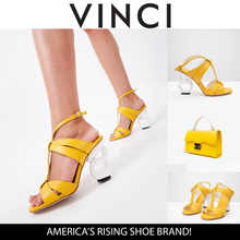 Load image into Gallery viewer, The Duffryn Yellow T-Strap Leather Women Sandal