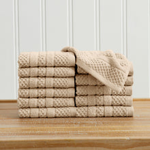 Load image into Gallery viewer, 100% Cotton Checkered Jacquard Bath Towel Set - Giuliana Collection