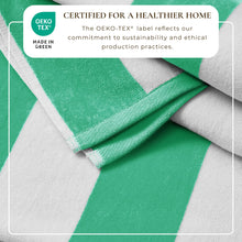 Load image into Gallery viewer, Cotton Velour Cabana Stripe Beach Towel - Novia Collection