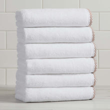 Load image into Gallery viewer, Cotton Border-Stitched 6-Piece Towel Set - Valery Collection