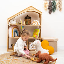 Load image into Gallery viewer, Wooden Dollhouse Bookshelf