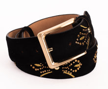 Load image into Gallery viewer, The Lazio Black Suede Leather Belt