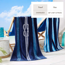 Load image into Gallery viewer, Cotton Velour Beach Towel - Maui Collection