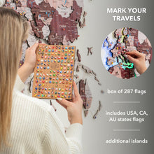 Load image into Gallery viewer, 3D LUMINOUS LED Wooden World Map 2.0 Cappuccino