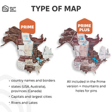 Load image into Gallery viewer, 3D LUMINOUS LED Wooden World Map 2.0 Cappuccino