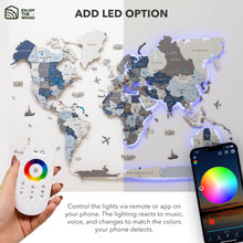 Load image into Gallery viewer, 3D LED / LUMINOUS Wooden World Map 3.0 Cruise