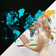 Load image into Gallery viewer, 3D LED / LUMINOUS Wooden World Map 3.0 Indie