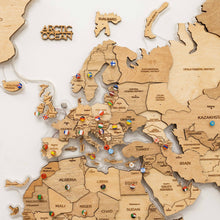 Load image into Gallery viewer, 3D LED Wooden World Map 2.0 Gold