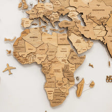 Load image into Gallery viewer, 3D LED Wooden World Map 2.0 Gold