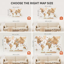 Load image into Gallery viewer, 3D LED Wooden World Map 2.0 Gold