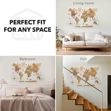 Load image into Gallery viewer, 3D LED Wooden World Map 2.0 Gold