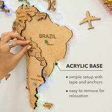 Load image into Gallery viewer, 3D LED Wooden World Map 2.0 Gold
