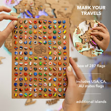 Load image into Gallery viewer, 3D LED Wooden World Map 2.0 Gold