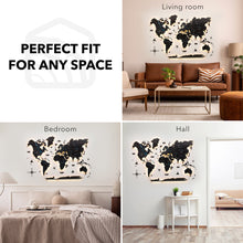 Load image into Gallery viewer, 3D LED / LUMINOUS Wooden World Map 3.0 Midnight