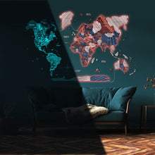 Load image into Gallery viewer, 3D LED / LUMINOUS Wooden World Map 3.0 Duna