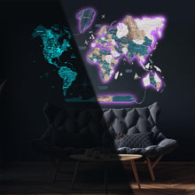 Load image into Gallery viewer, 3D LED / LUMINOUS Wooden World Map 3.0 Mystery
