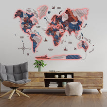 Load image into Gallery viewer, 3D LED / LUMINOUS Wooden World Map 3.0 Duna