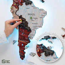Load image into Gallery viewer, 3D LED / LUMINOUS Wooden World Map 3.0 Urban