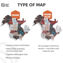 Load image into Gallery viewer, 3D LED / LUMINOUS Wooden World Map 3.0 Urban