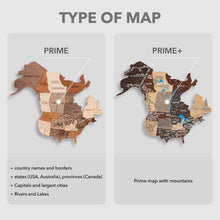 Load image into Gallery viewer, 3D LED Wooden World Map 2.0 (with acrylic background)