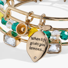 Load image into Gallery viewer, Lemon Charm Bangle Set of 3