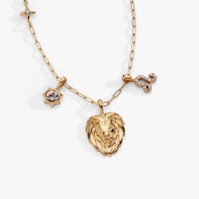 Load image into Gallery viewer, Leo Zodiac Charm Cluster Necklace