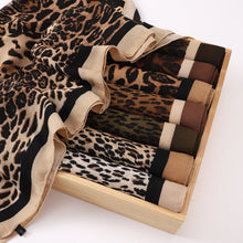 Load image into Gallery viewer, Leopard Print Square Scarf Hijab (MH182)