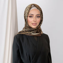 Load image into Gallery viewer, Leopard Print Square Scarf Hijab (MH182)