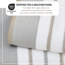 Load image into Gallery viewer, Decorative Cotton Stripe Bath Towel Set - Noelle Collection
